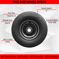 13x6.50-6 4 Ply Ariens/Gravely Tire and Wheel Assembly (Set of Two)