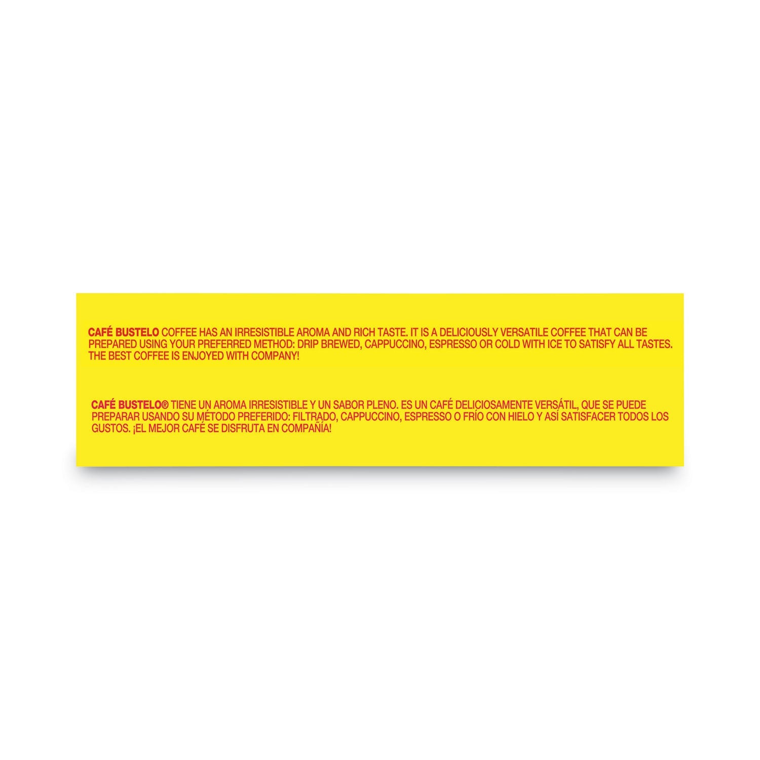 Café Bustelo Coffee, Espresso, 10 oz Brick Pack, 24/Carton