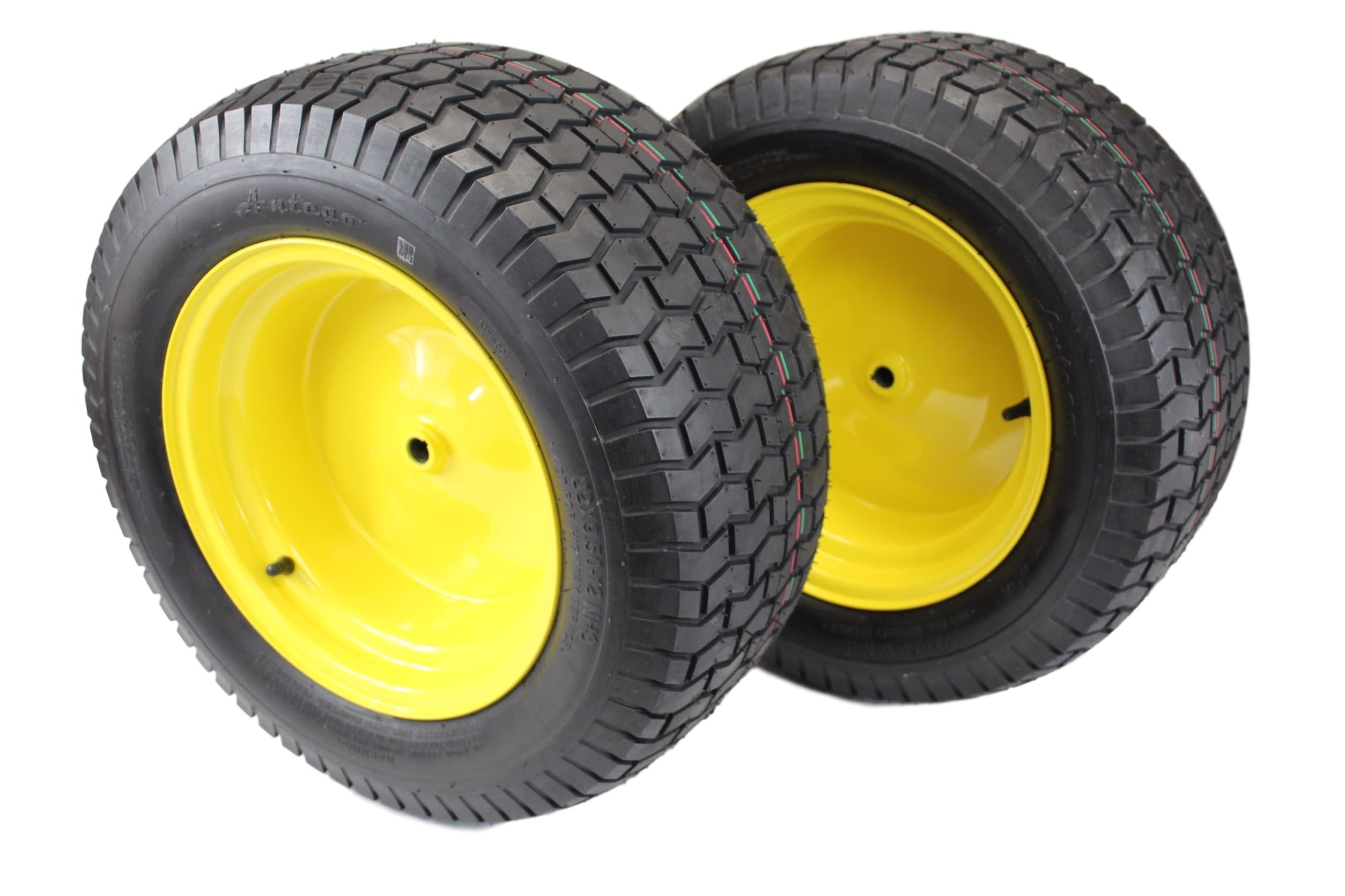 22x9.50-12 4 Ply Turf Tires & Wheels for John Deere Lawn & Garden Mower Turf Tires (Set of Two)