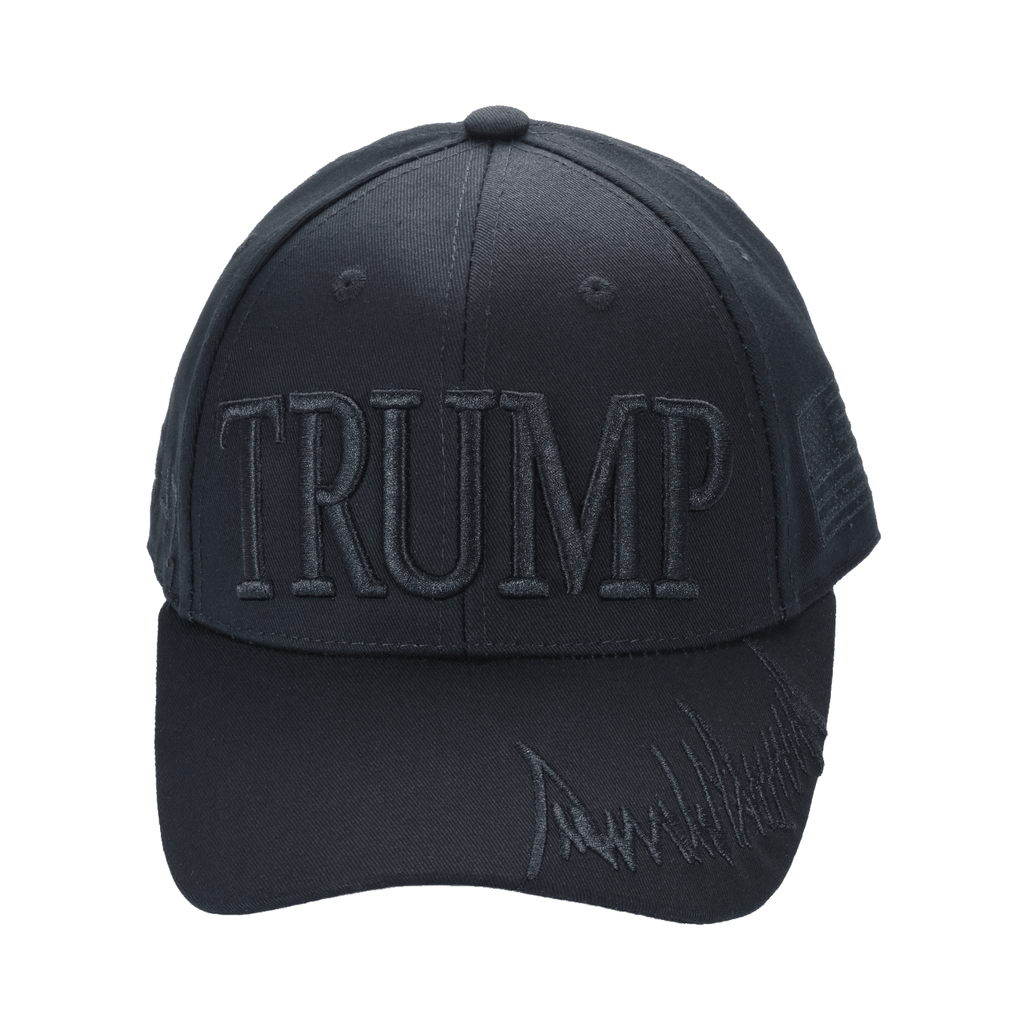 Trump Blackout Cap – Subtle Stealth MAGA Hat, All-Black Dad Hat with Discreet 45/47 Embroidery