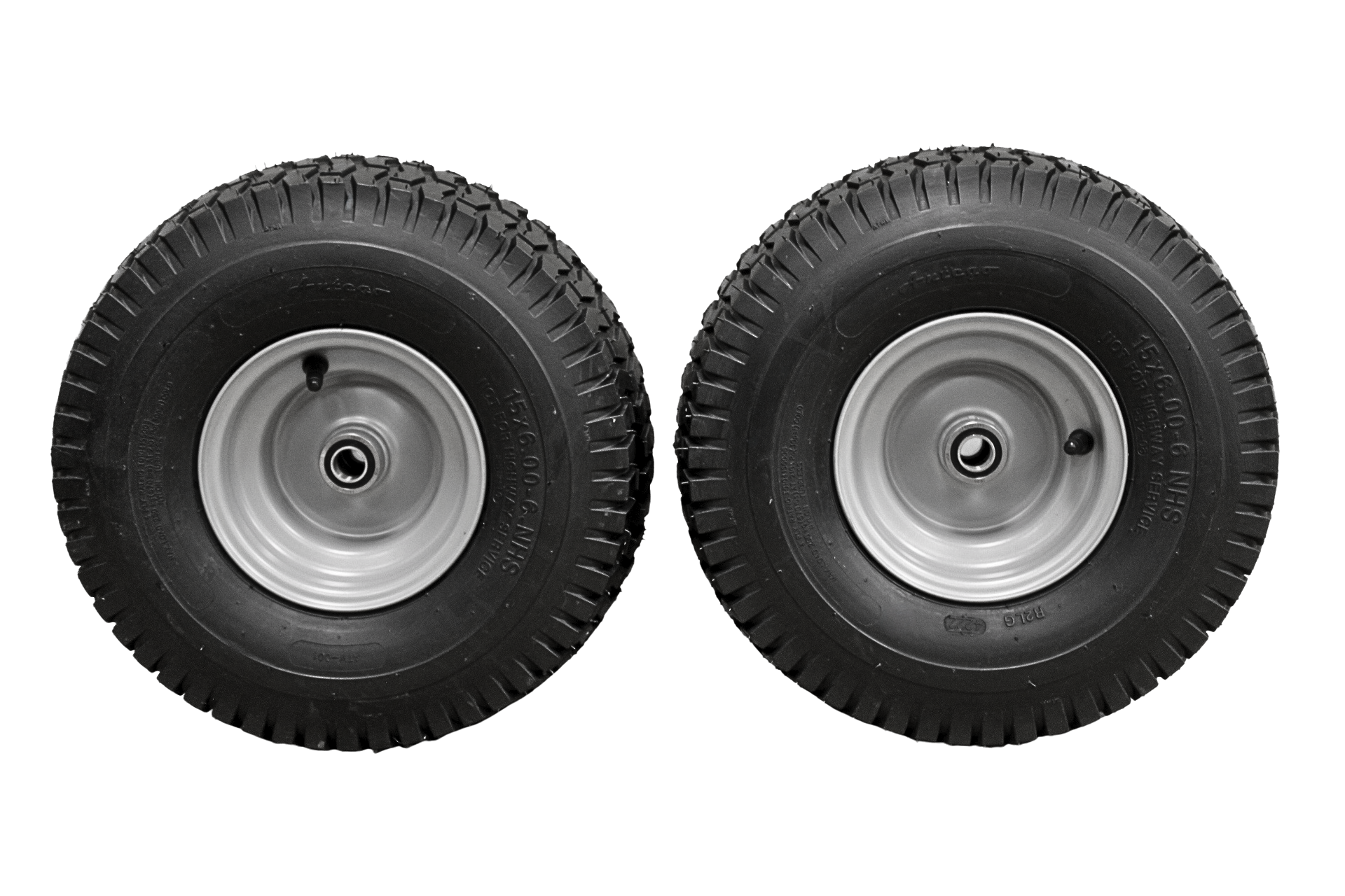 15x6.00-6 Husqvarna/Poulan Tire  & 6x4.5 Wheel Assembly .75" Bearing (Qty: 1)