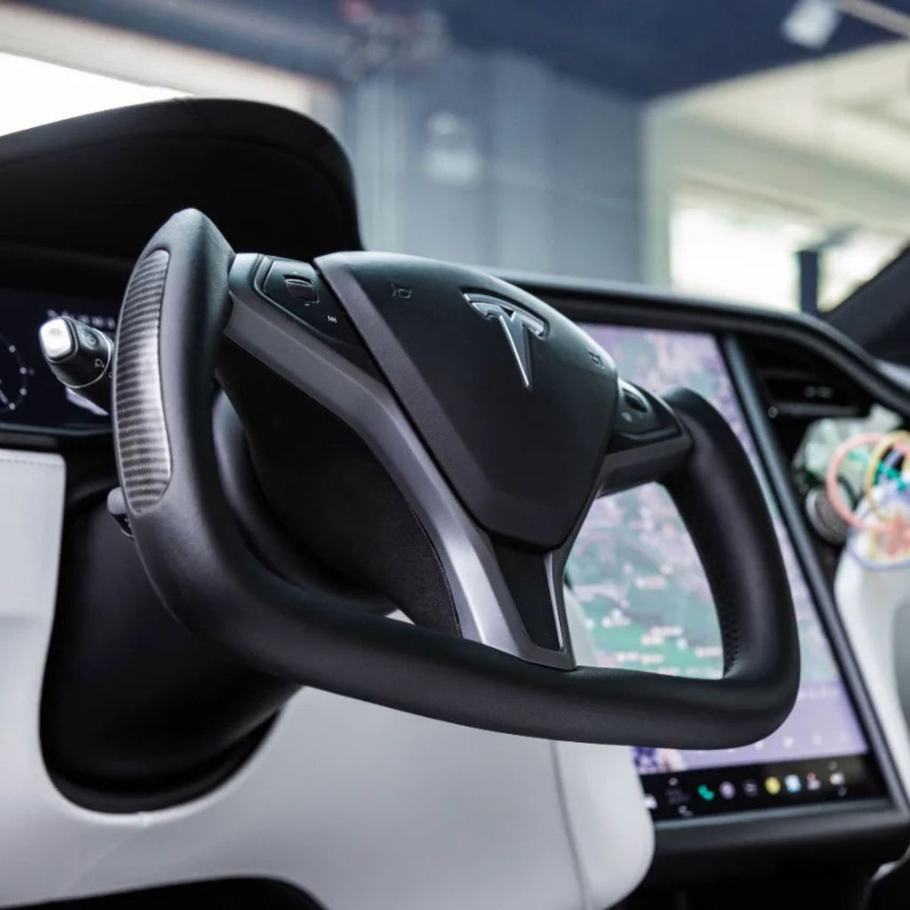 TESERY Custom Yoke Steering Wheel Replacement for Tesla Model X / S 2012-2020