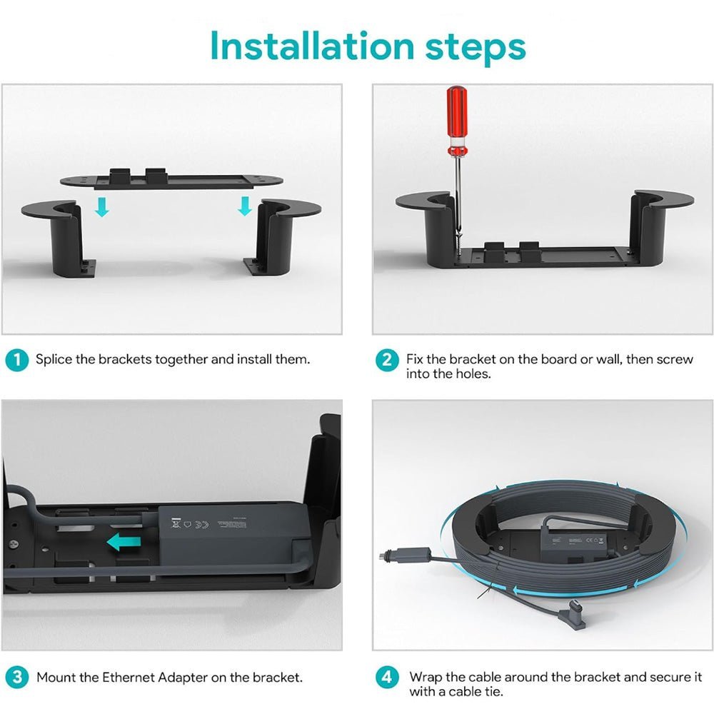 Starlink Ethernet Cable Organizer Caddy Mount for Gen 3 & 2