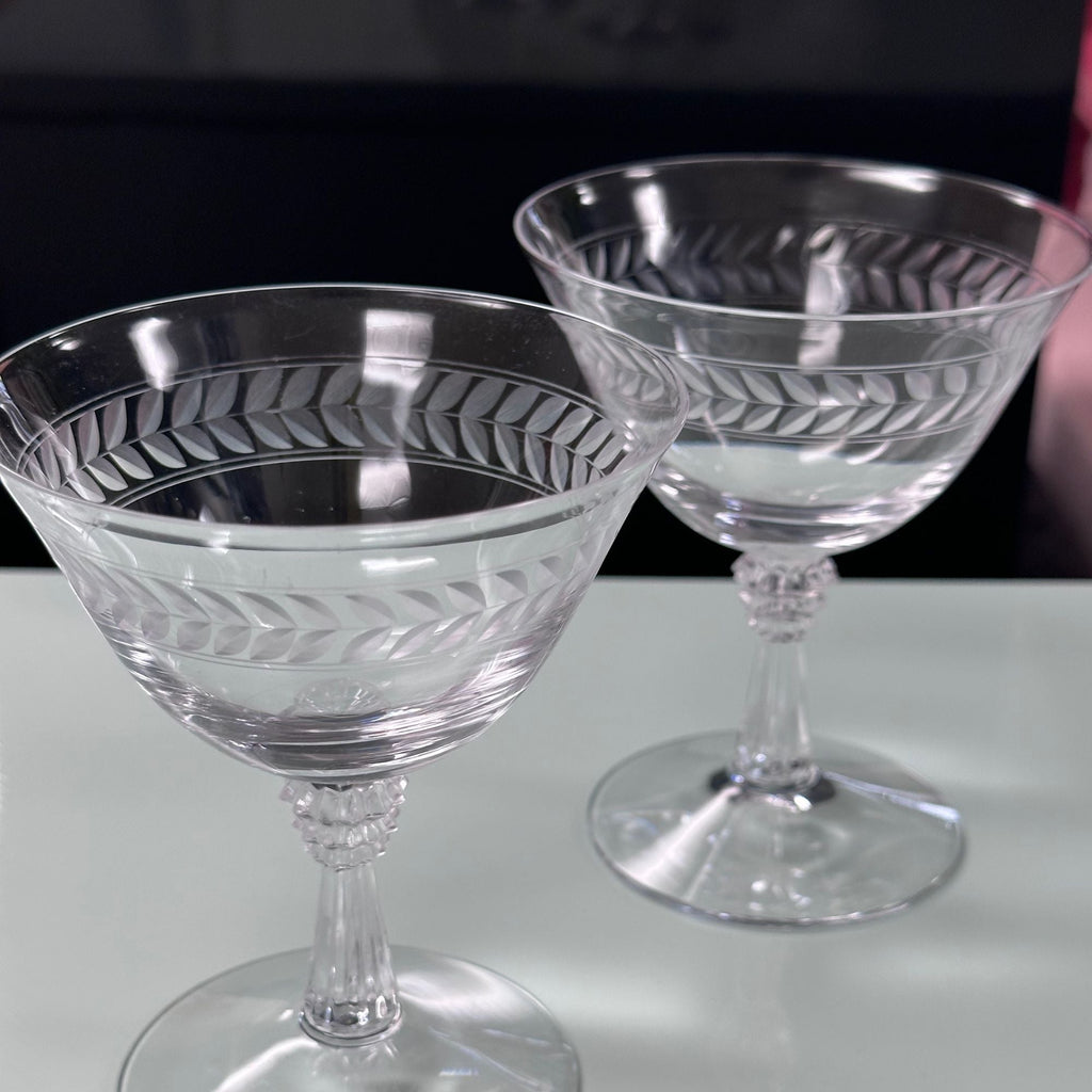 Vintage Stemware Barware - Old Fashioned Glasses